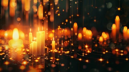 Poster - Candle stick graph chart of stock market investment trading in Stock market, Forex market and Gold market. Financial accounting of profit summary graphs analysis.