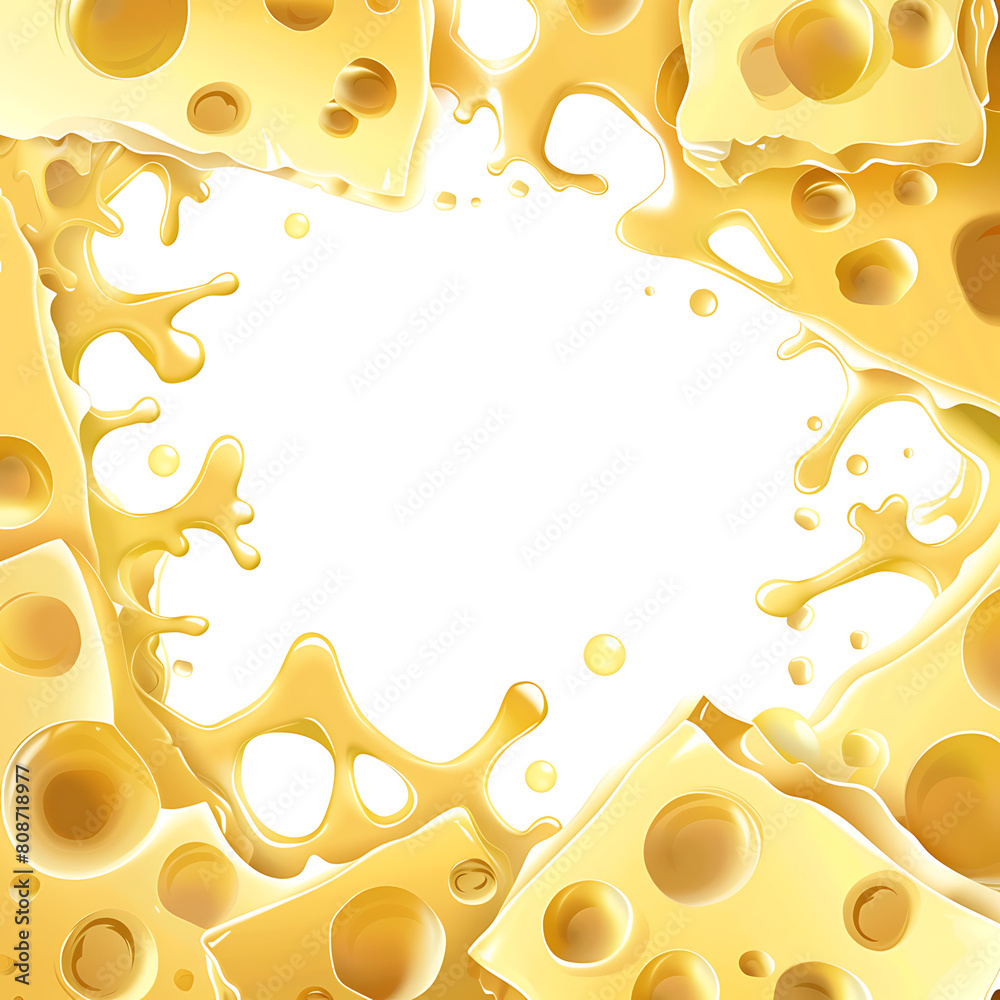 Melted cheese border frame . Empty design template Stock Illustration ...