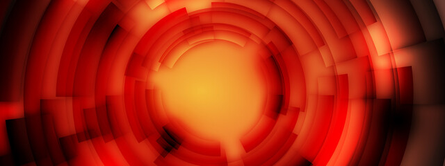 Wall Mural - red glowing tech abstract concept round swirl background