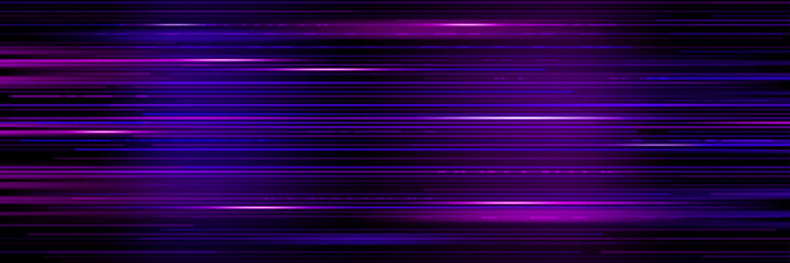 Aufkleber - Digital game glitch purple background, TV screen with noise or signal distortion pixel lines, abstract vector. Purple blue glitch effect on digital display or computer monitor bug for game background