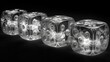 © jovannig - X-ray scan of a set of dice, displaying the numbers and arrangement.