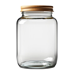 Wall Mural - Glass jar isolated on transparent background