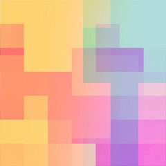 Poster - AI generated illustration of abstract pixel mosaic pattern in various textures and palettes