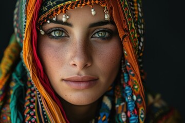 Berber female traditional. Fashion beauty. Generate Ai