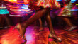Long exposure photo of a dancing woman. 