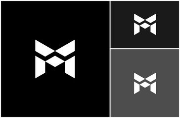 Sticker - Letter M Initial Monogram Modern Geometric Creative Mark Vector Logo Design Illustration