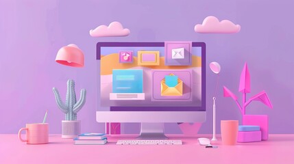 For a web design service concept illustration, you might want to create an image that communicates the essence of web design, creativity, and professionalism.