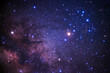 The center of Milky way galaxy with stars and space dust in the universe