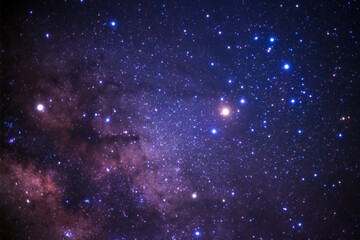 Wall Mural - the center of milky way galaxy with stars and space dust in the universe