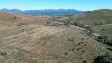 Drone Footage Of A Paved Road Passing Through Flinders Ranges In South Australia, Australia