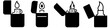 Lighter icon vector set. Cigarette lighter illustration sign collection. Fire symbol or logo.