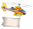 Cartoon Helicopter with banner