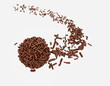 Chocolate Sprinkles Coming In The Air And Stops On Brigadeiro Brazilian Dessert Ball 3D Illustration