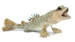 Atlantic mudskipper amphibious animal fish with open mouth and blue spots on body isolated on white background created with Generative AI Technology