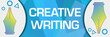 Creative Writing Blue Texture Bulbs Sides Horizontal 