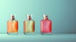 Perfume bottles flat design side view NonBinary Visibility theme water color Splitcomplementary color scheme
