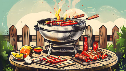 Wall Mural - barbecue 