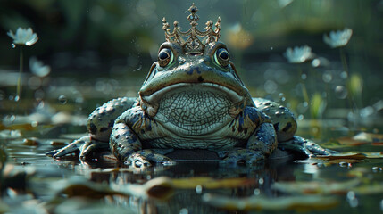 Wall Mural - frog in water