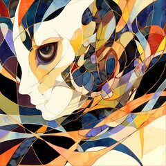 abstract portrait of a woman 