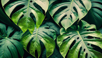  Monstera nature leaves background wallpaper