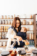 Mother and Baby Shopping Together at a Zero Waste Grocery Store
