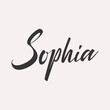 Sophia English name greeting lettering card