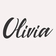 Olivia English name greeting lettering card