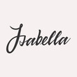 Isabella English name greeting lettering card