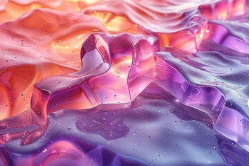 Poster - Vivid colors melding in dynamic liquid art representing creative expression and fluidity