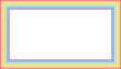 © zxr design - Striped colorful frame in seven rainbow. Striped colorful rainbow border frame background design. Colorful paint splatter background