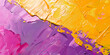Abstract thick pink, purple and yellow brush strokes background