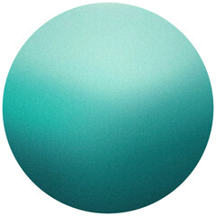 Poster - High-resolution image showcasing a grainy teal-colored sphere centered on a clean white backdrop