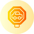 taxi gradient icon