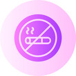 no smoking gradient icon