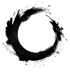Wall Mural - PNG  Circle shape ink white background. AI generated Image by rawpixel.