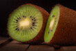 Kiwi Fruit or Chinese Gooseberry cut in half