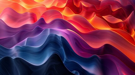 Wall Mural - Gradient Art Dynamic Patterns: A 3D illustration featuring dynamic patterns created through gradient art