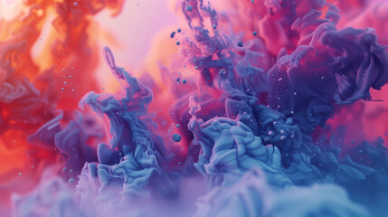 Poster - abstract colorful background with smoke