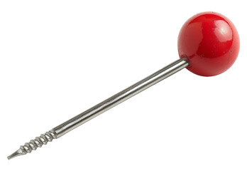 Red pushpin, simple and clear design isolated on transparent background png