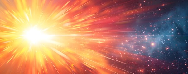 Poster - Brilliant Burst of Cosmic Energy and Excitement Captivating Celestial Explosion Background for Dynamic Designs
