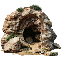 Sticker - Big empty rock cave with entrance clip art