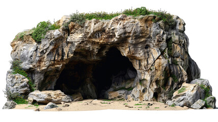 Sticker - Big empty rock cave with entrance clip art