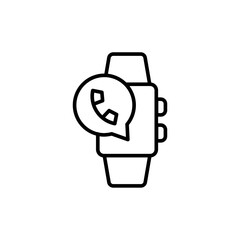 Poster - Smartwatch outline icons, minimalist vector illustration ,simple transparent graphic element .Isolated on white background