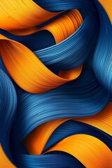 Wall Mural - Abstract geometric design with vibrant blue shapes and bold orange lines. Modern and trendy background with a futuristic flair. A versatile  texture perfect for posters, banners, and more.