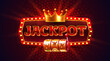 Jackpot slots icons, slot sign machine, night Vegas. Vector illustration