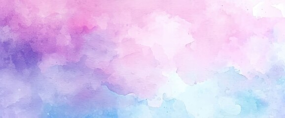 Wall Mural - Pastel Dreams: Watercolor Grunge Design with Light Pink, Purple, and Blue Shades