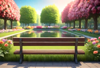 Wall Mural - bench in the park