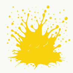 minimal vector ink dropped splash splatter on white background
