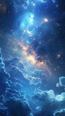 A galaxy of Blue Sky, high resolution DSLR