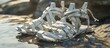 Ghostly Gladiator Sandals Surreal 3D Rendered Fantasy Footwear Design